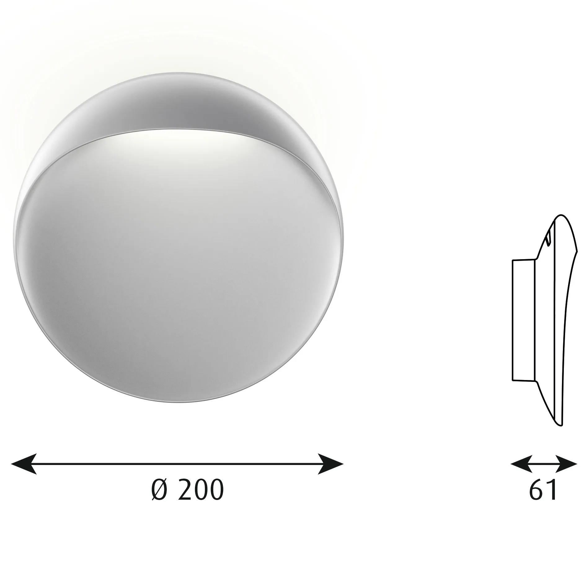 Flindt wall lamp Ø20 cm, Aluminum Louis Poulsen