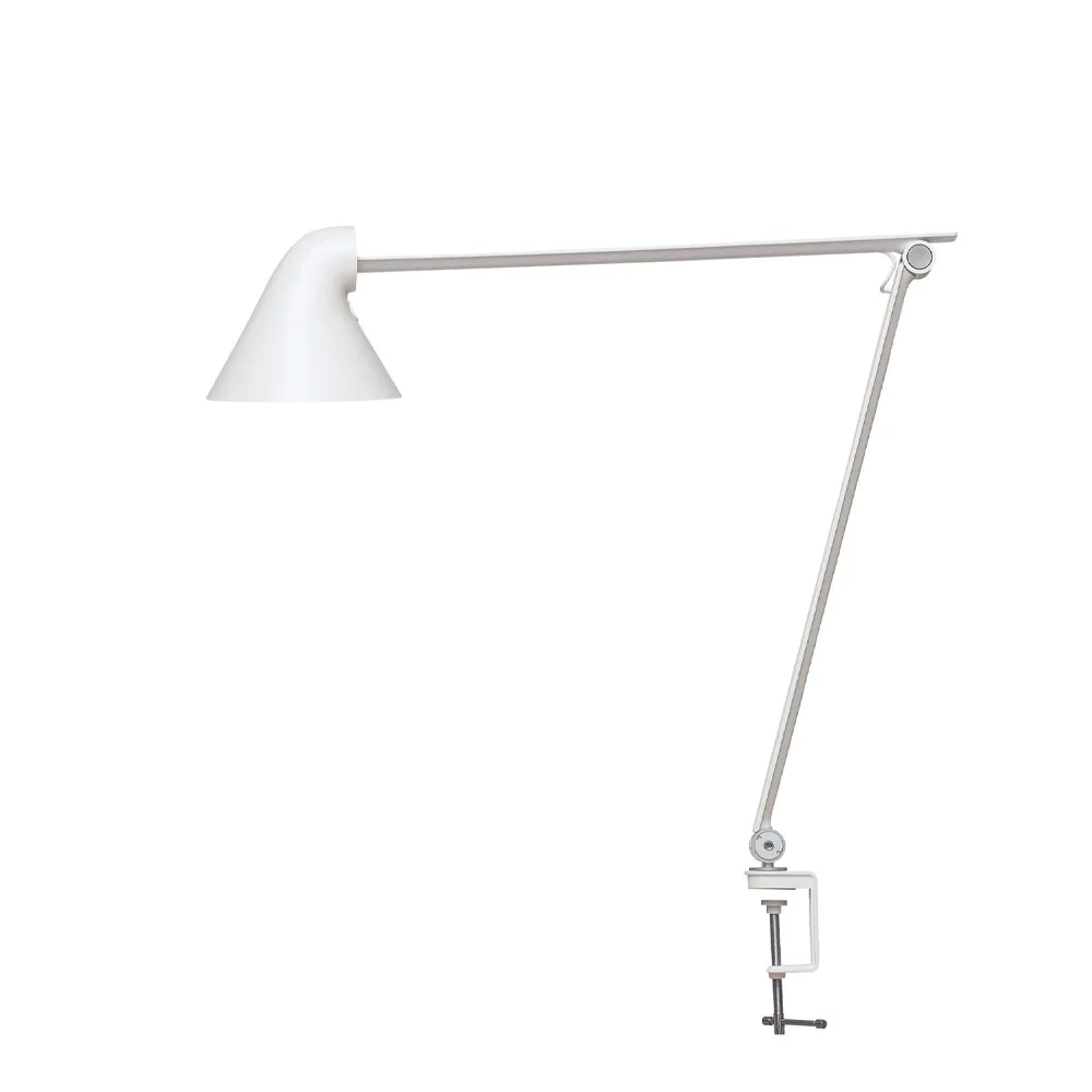 NJP desk lamp, White, clip, 3000k Louis Poulsen