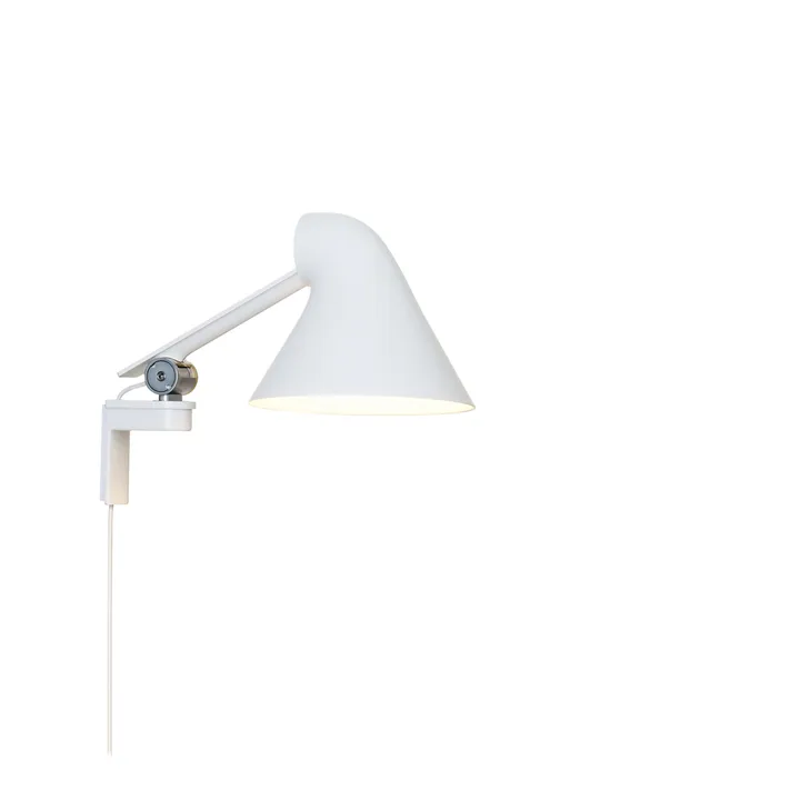 NJP wall lamp - White, short arm, LED, 3000k - Louis Poulsen