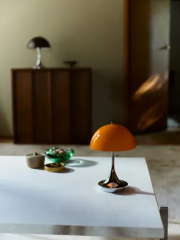Panthella 160 Portable v3 table lamp - Original Opal Orange - Louis Poulsen