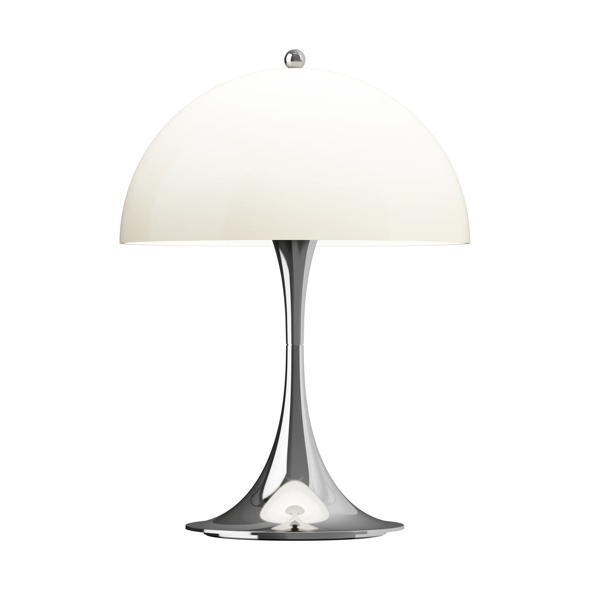 Panthella 250 portable table lamp V3, Chrome opal beige Louis Poulsen