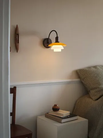 PH 2/2 Centenary Edition wall lamp - Amber-opal white, quick installation - Louis Poulsen