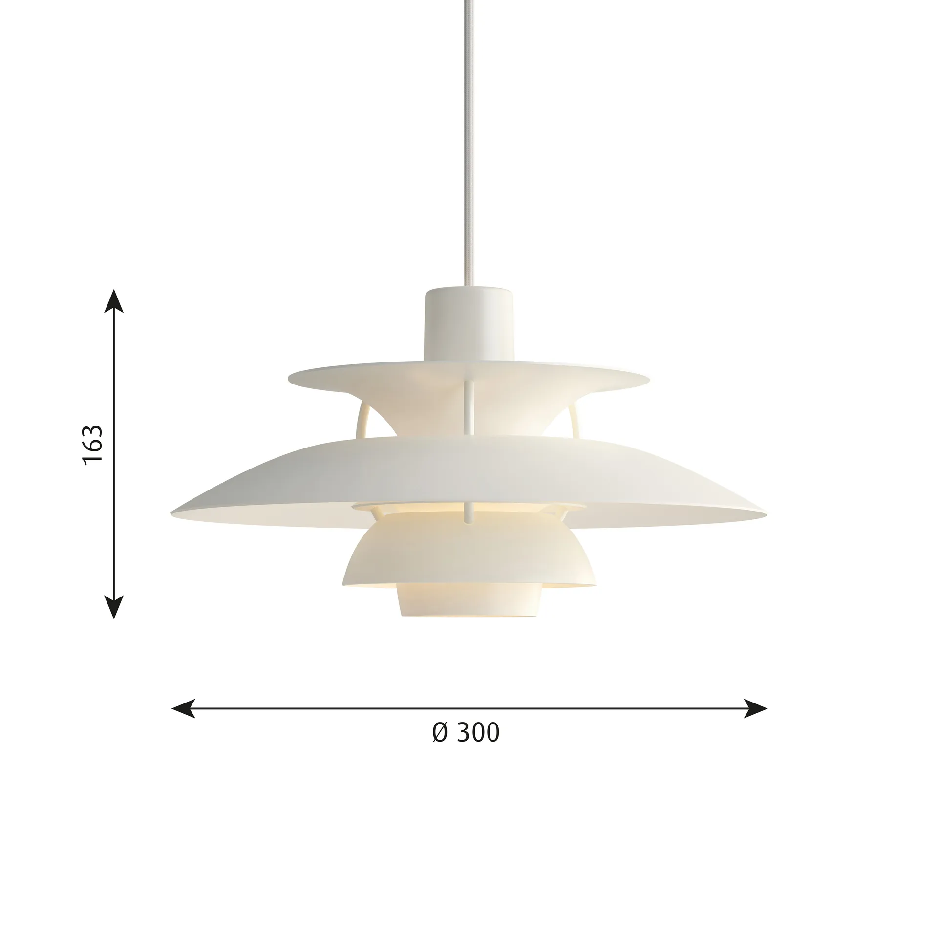 PH 5 pendant lamp, Ø300, White Louis Poulsen