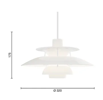 PH 5 pendant lamp - Ø320, Opal white - Louis Poulsen