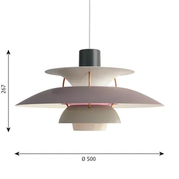 PH 5 pendant lamp - Ø500, Grey - Louis Poulsen