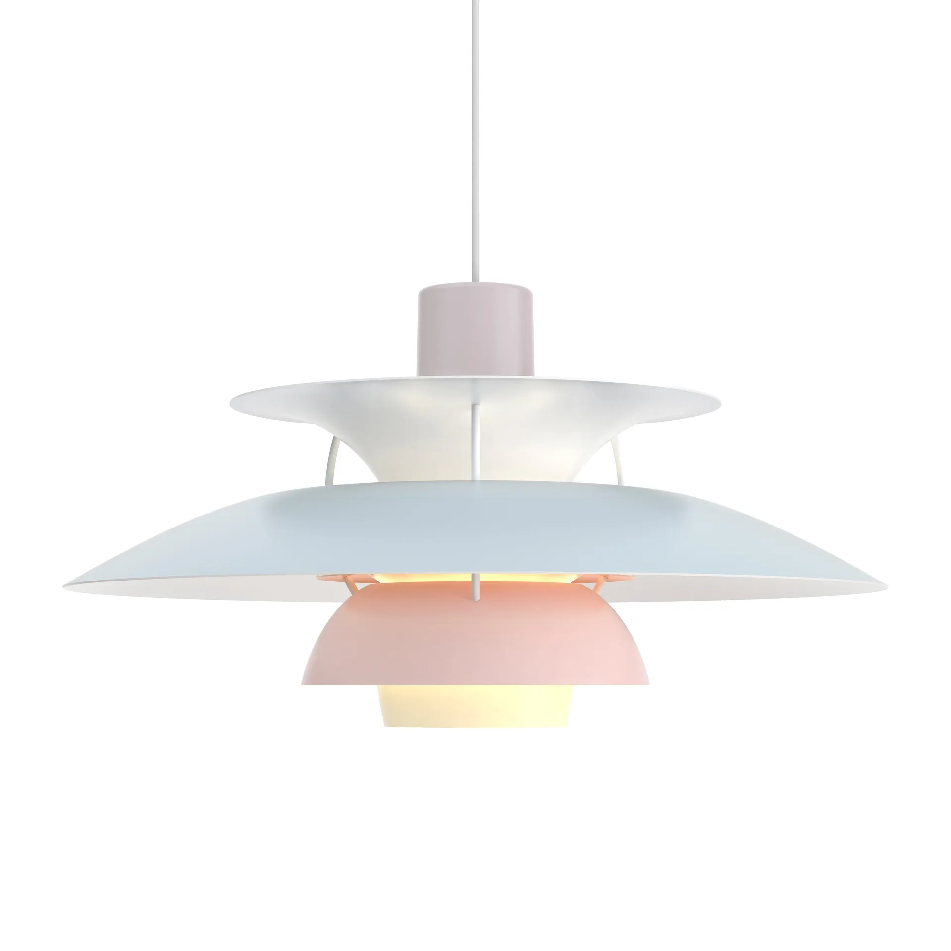 PH 5 pendant lamp, Ø500, Pastel-oyster grey-blue-pink Louis Poulsen