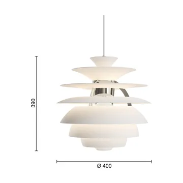 PH Snowball pendant lamp - Soft white-chrome - Louis Poulsen