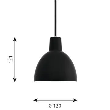 Toldbod 120 pendant lamp - Black - Louis Poulsen