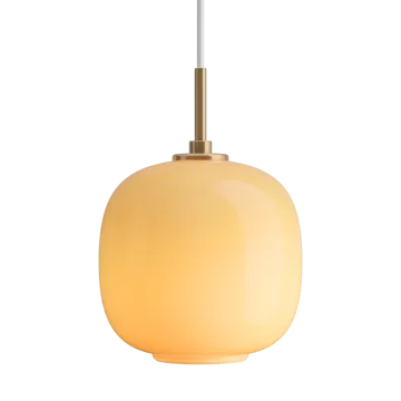 VL45 Radiohus pendant lamp Ø17.5 cm - Brass-amber glass - Louis Poulsen