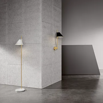 Yuh floor lamp - White-brass - Louis Poulsen