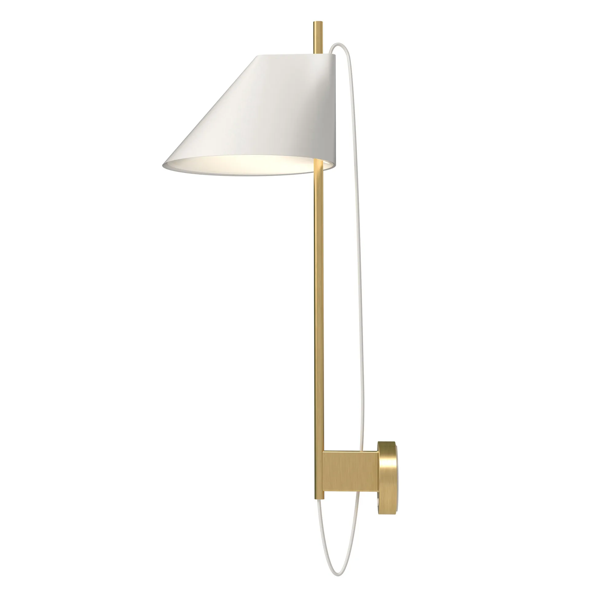 Yuh wall lamp, White-brass Louis Poulsen