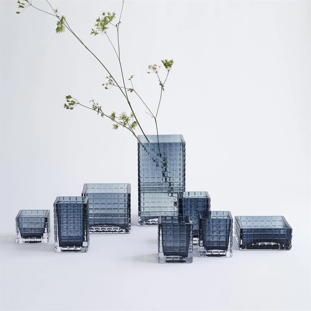 City Hurricane vase, Blue Louise Roe
