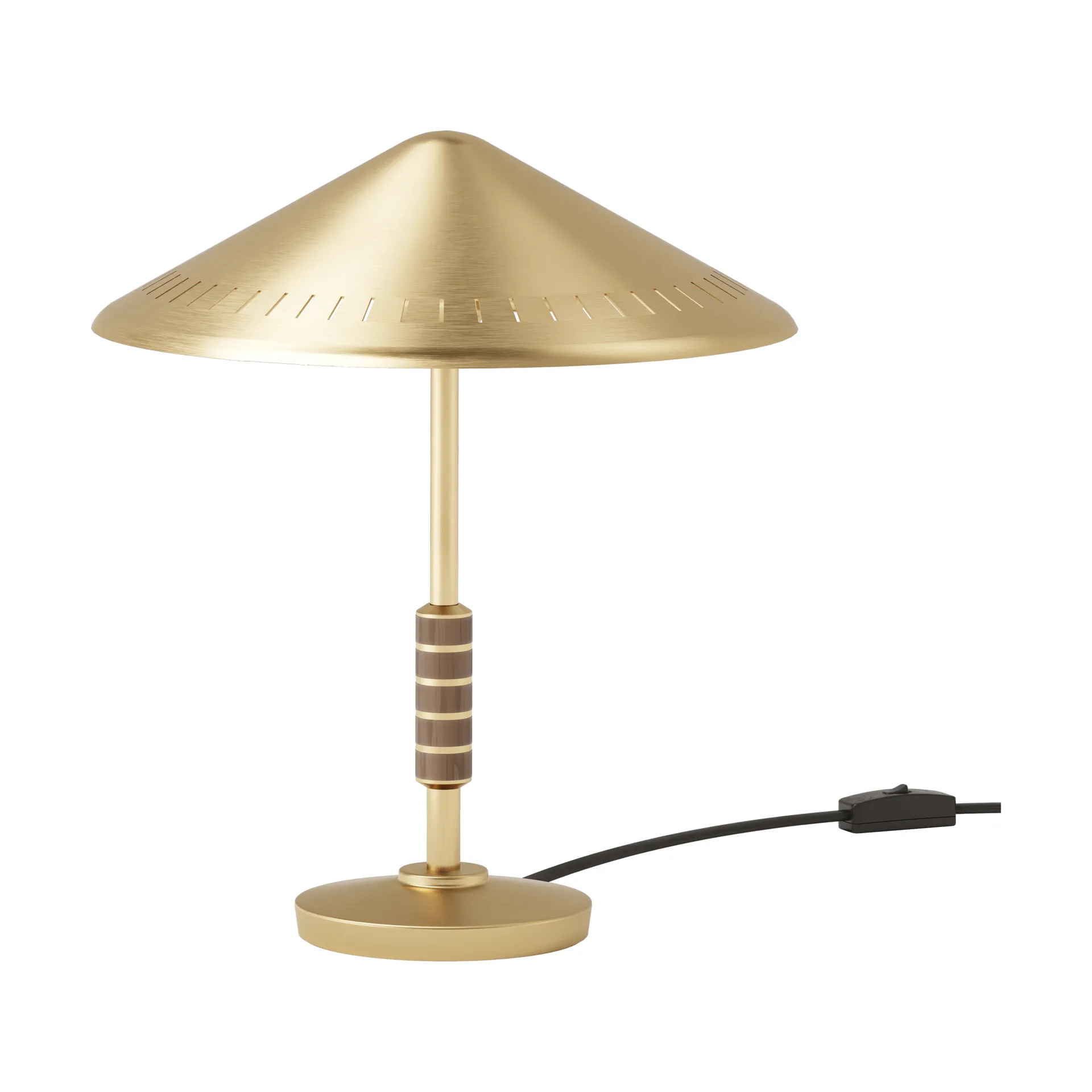 Governor 250 table lamp, Brass-walnut LYFA