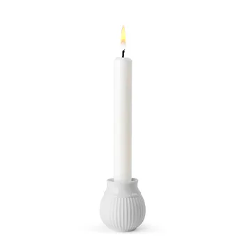 Curve candle sticks 7 cm - White - Lyngby Porcelæn