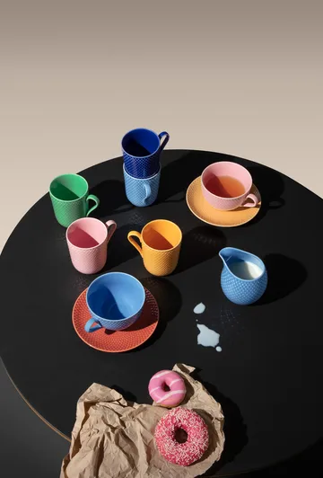 Rhombe mug with handle 33 cl - Yellow - Lyngby Porcelæn
