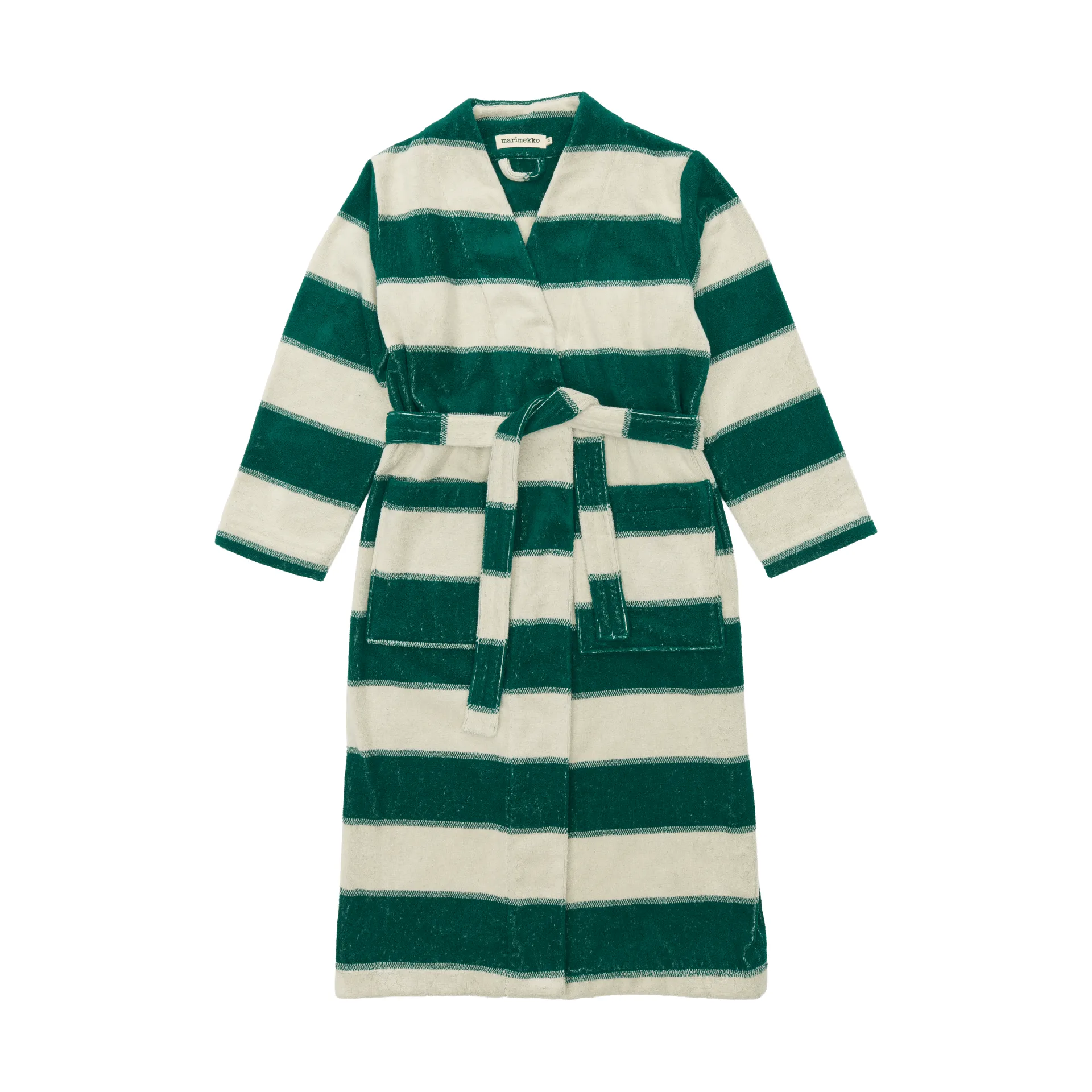 Galleria bathrobe, Emerald-melon Marimekko