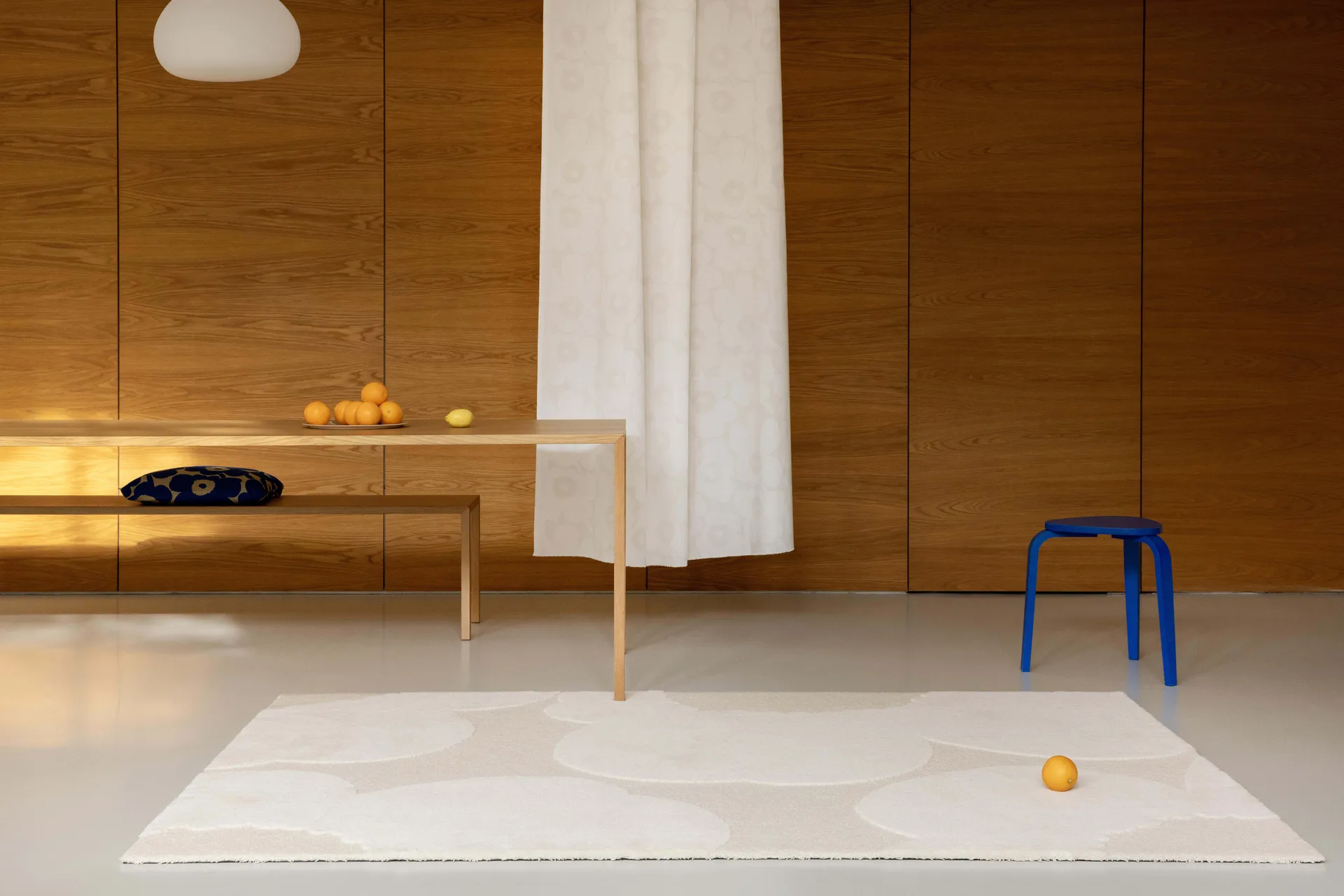Iso Unikko wool rug, Natural white, 200x300 cm Marimekko