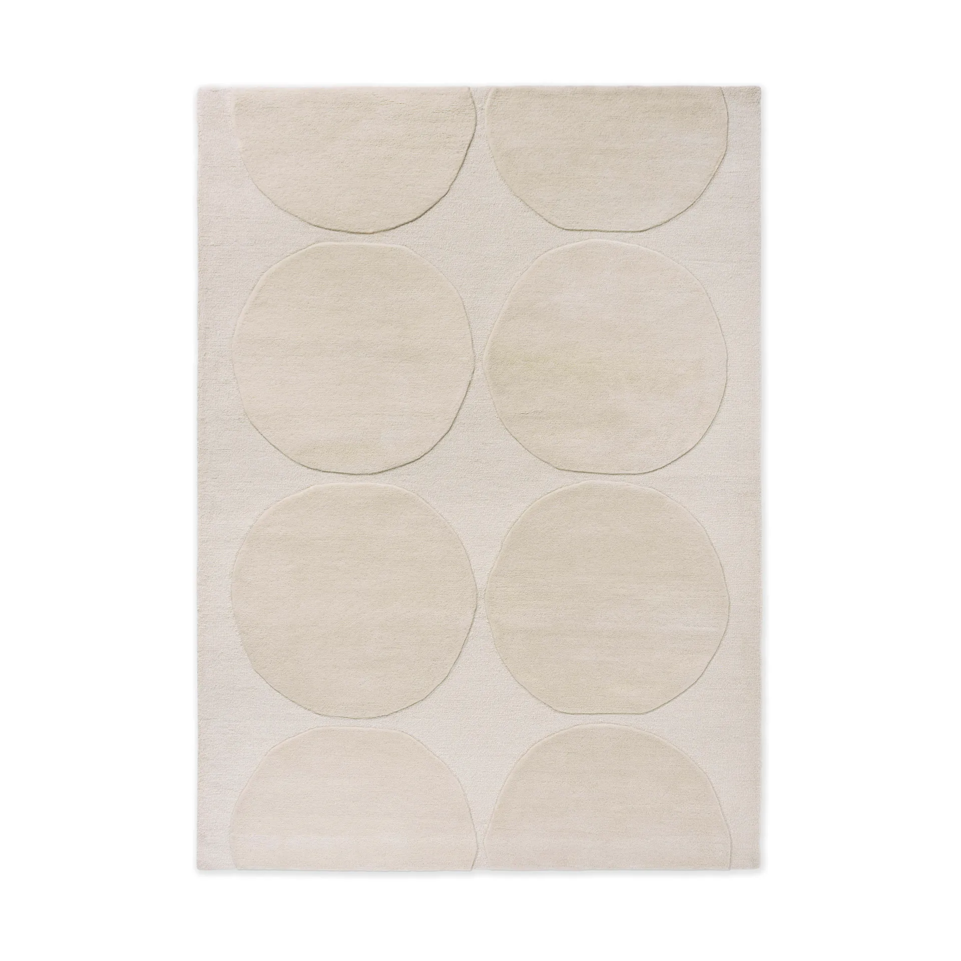 Isot Kivet wool rug, Natural white, 250x350 cm Marimekko