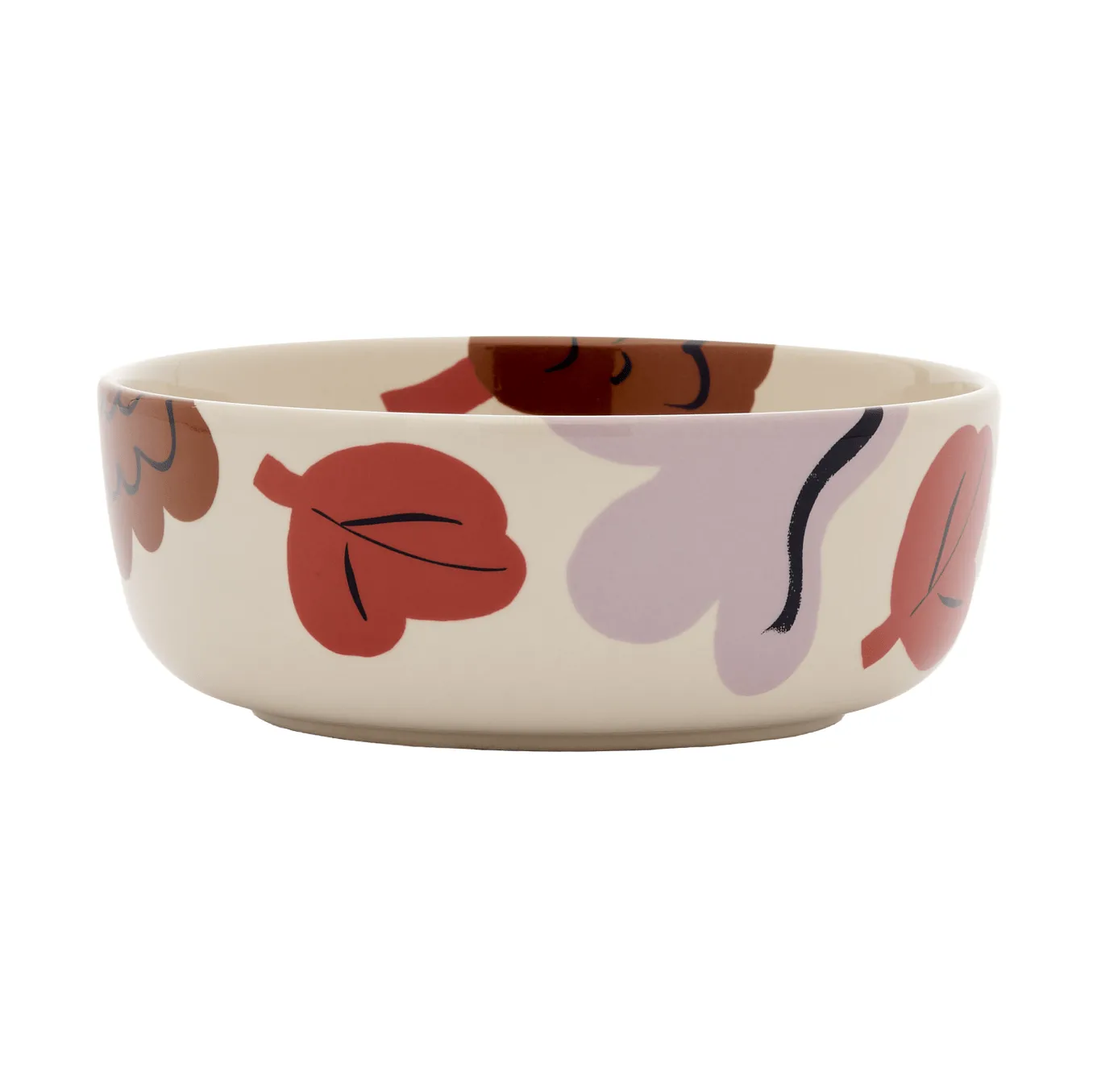 Kukasta Kukkaan bowl, Stoneware-plum-bronze-terracotta, 40 cl Marimekko