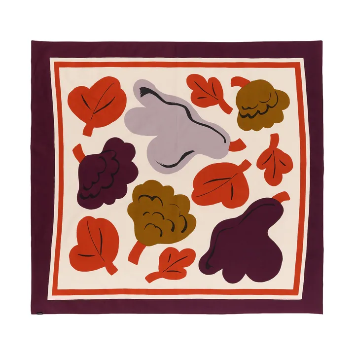 Kukasta Kukkaan duvet cover set - Hay-plum-bronze-terracotta, 140x140 cm - Marimekko