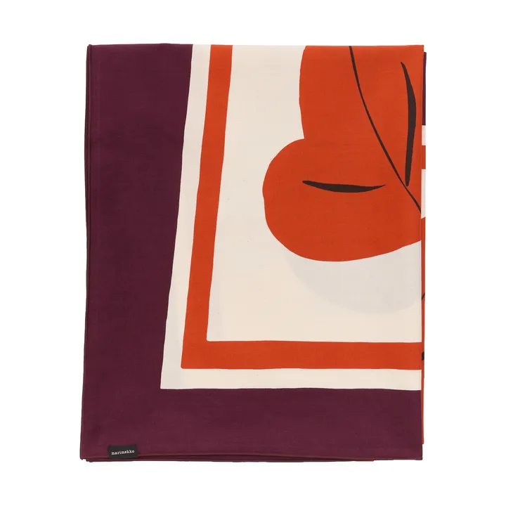 Kukasta Kukkaan duvet cover set - Hay-plum-bronze-terracotta, 140x140 cm - Marimekko