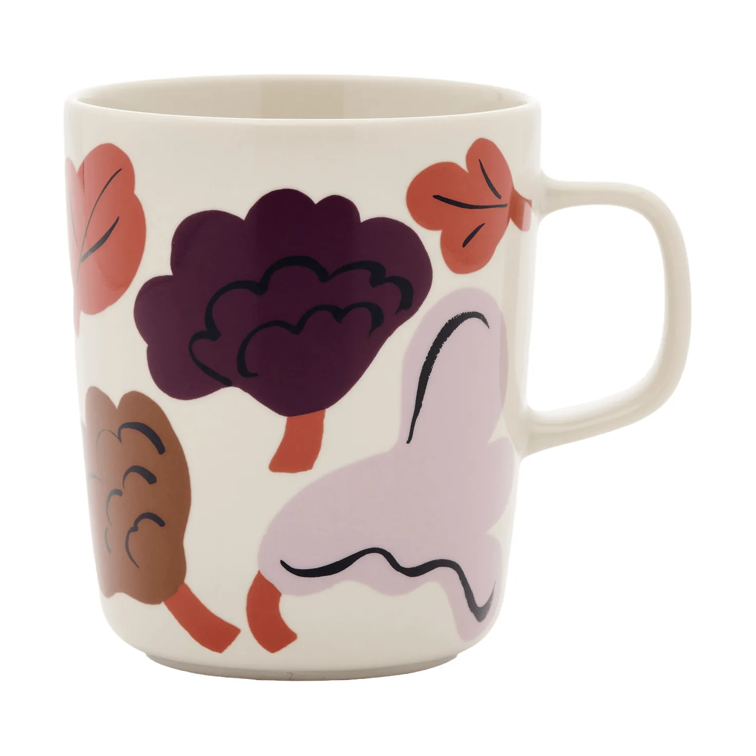 Kukasta Kukkaan mug, Stoneware-plum-bronze-terracotta 25 cl Marimekko