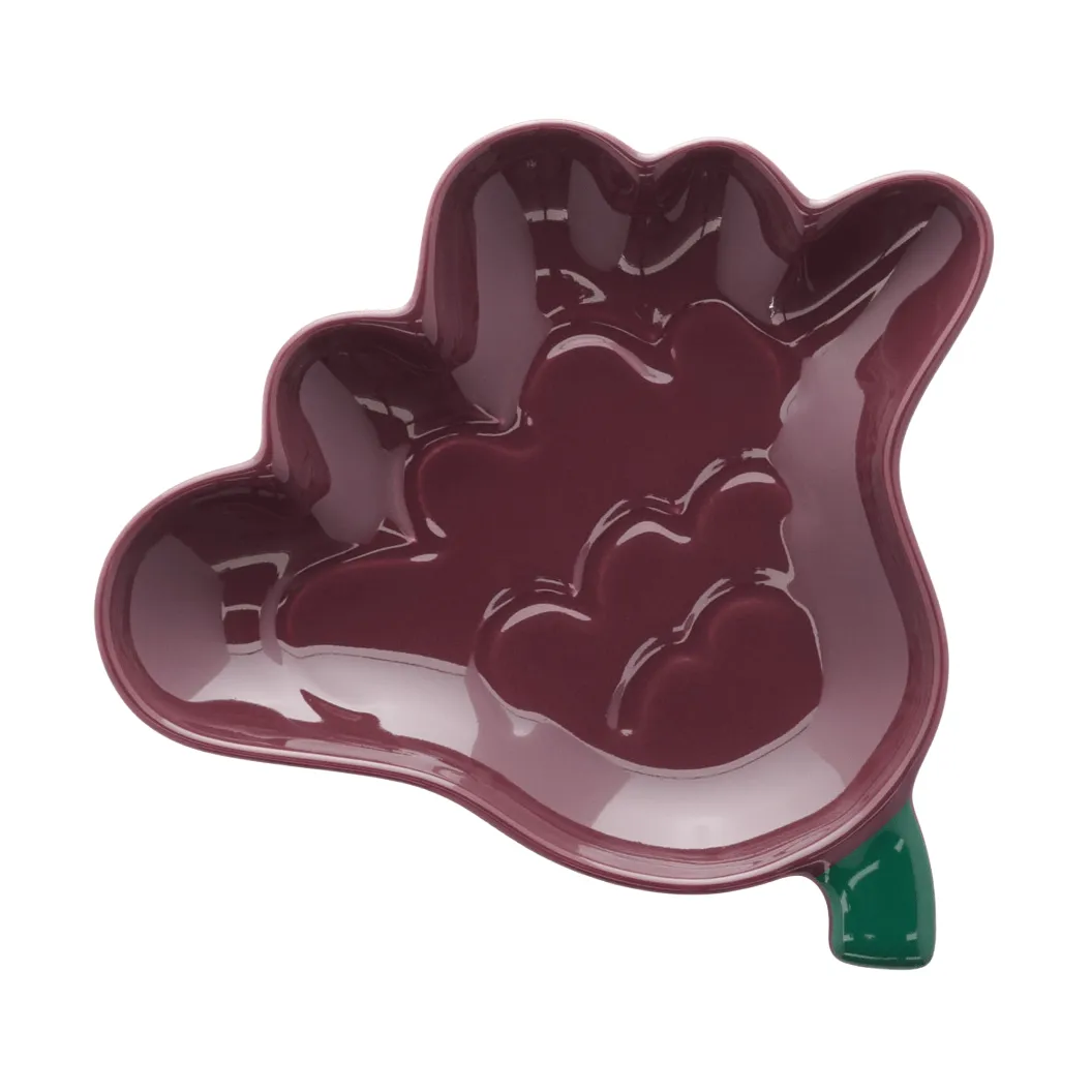 Kukasta Kukkaan side plate, Plum-green, 15 cm Marimekko