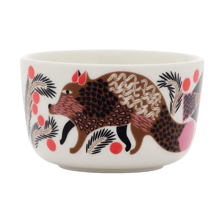 Oiva Ketunmarja bowl 2.5 dl - White-bronze-pink-petrol - Marimekko