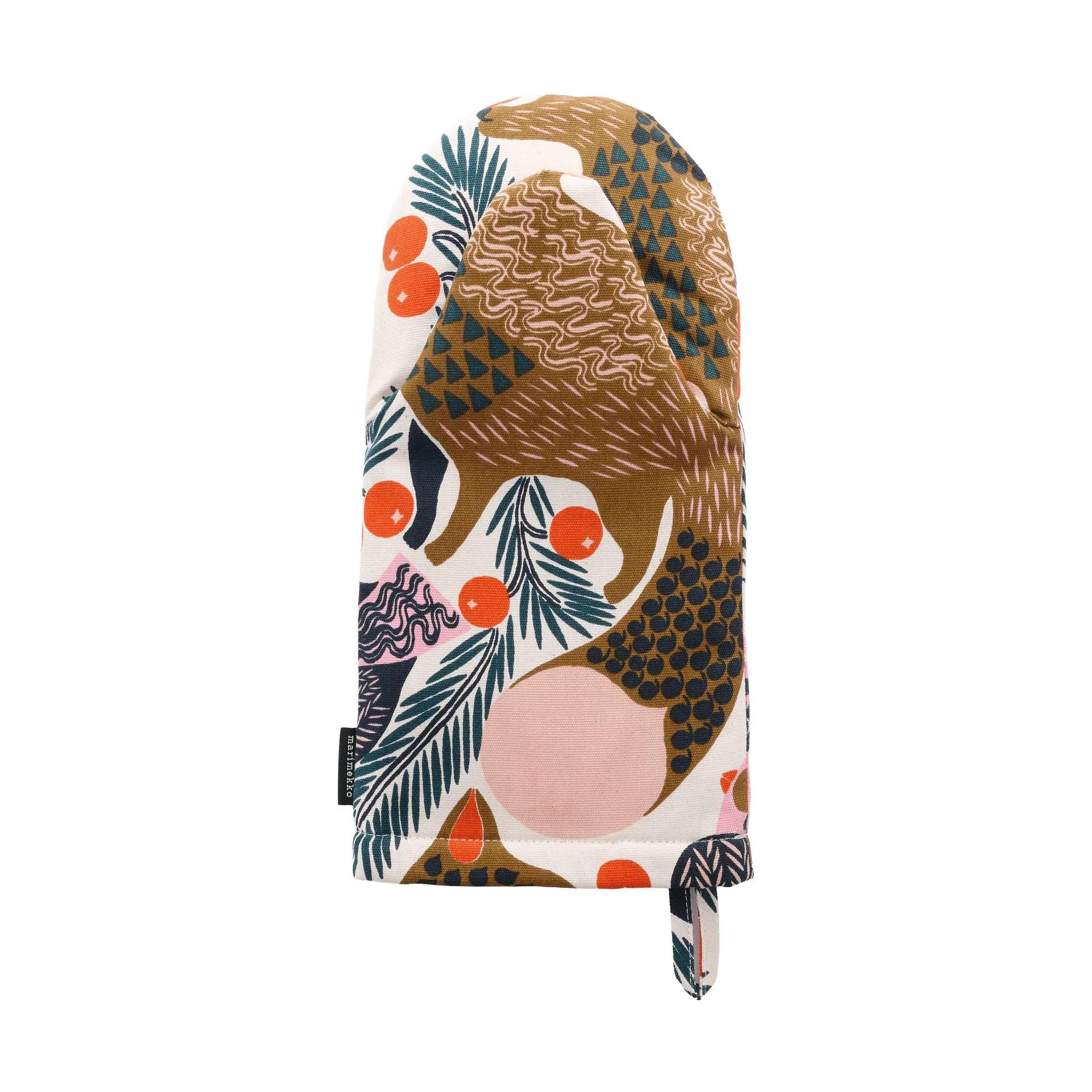 Pieni Ketunmarja oven glove, White-multicolour Marimekko