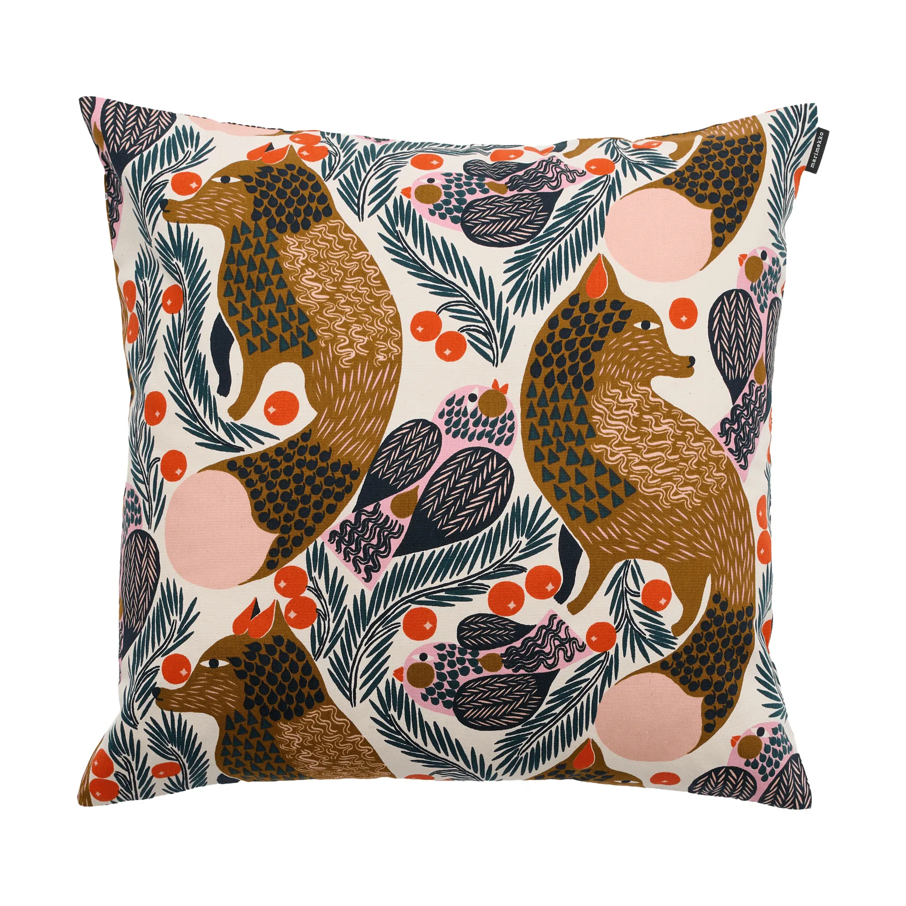 Pieni Ketunmarja pillowcase 50x50 cm, White-multicolour Marimekko