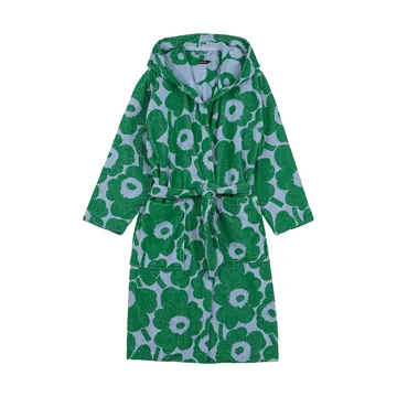 Pieni Unikko bathrobe M - Light blue-green - Marimekko