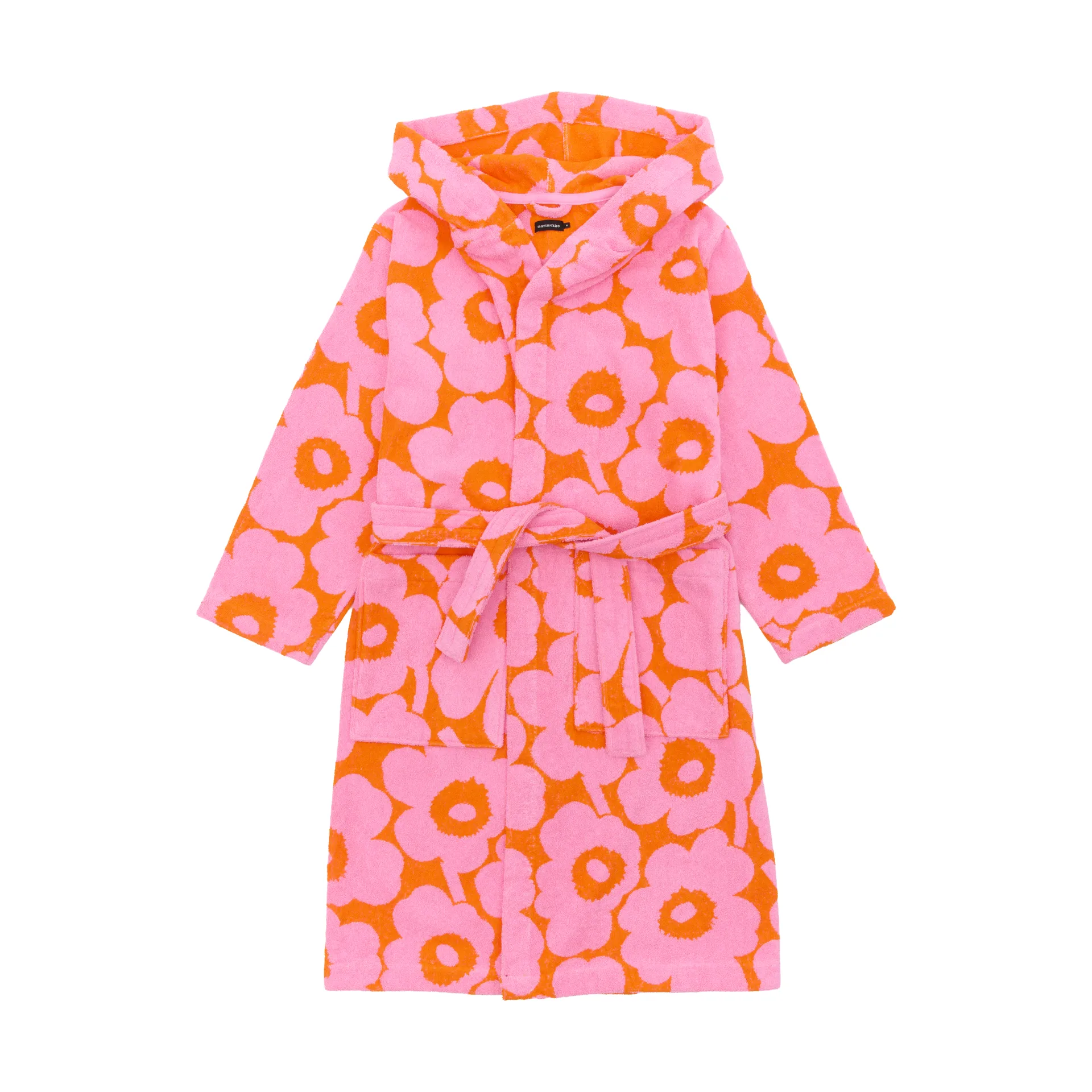 Pieni Unikko bathrobe S, Orange-pink Marimekko