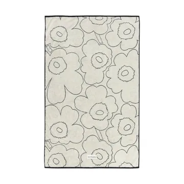 Piirto Unikko bath towel 100x160 cm - Ivory-black - Marimekko