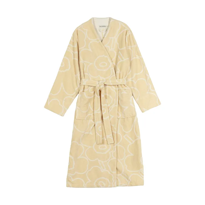 Piirto Unikko bathrobe beige - M - Marimekko