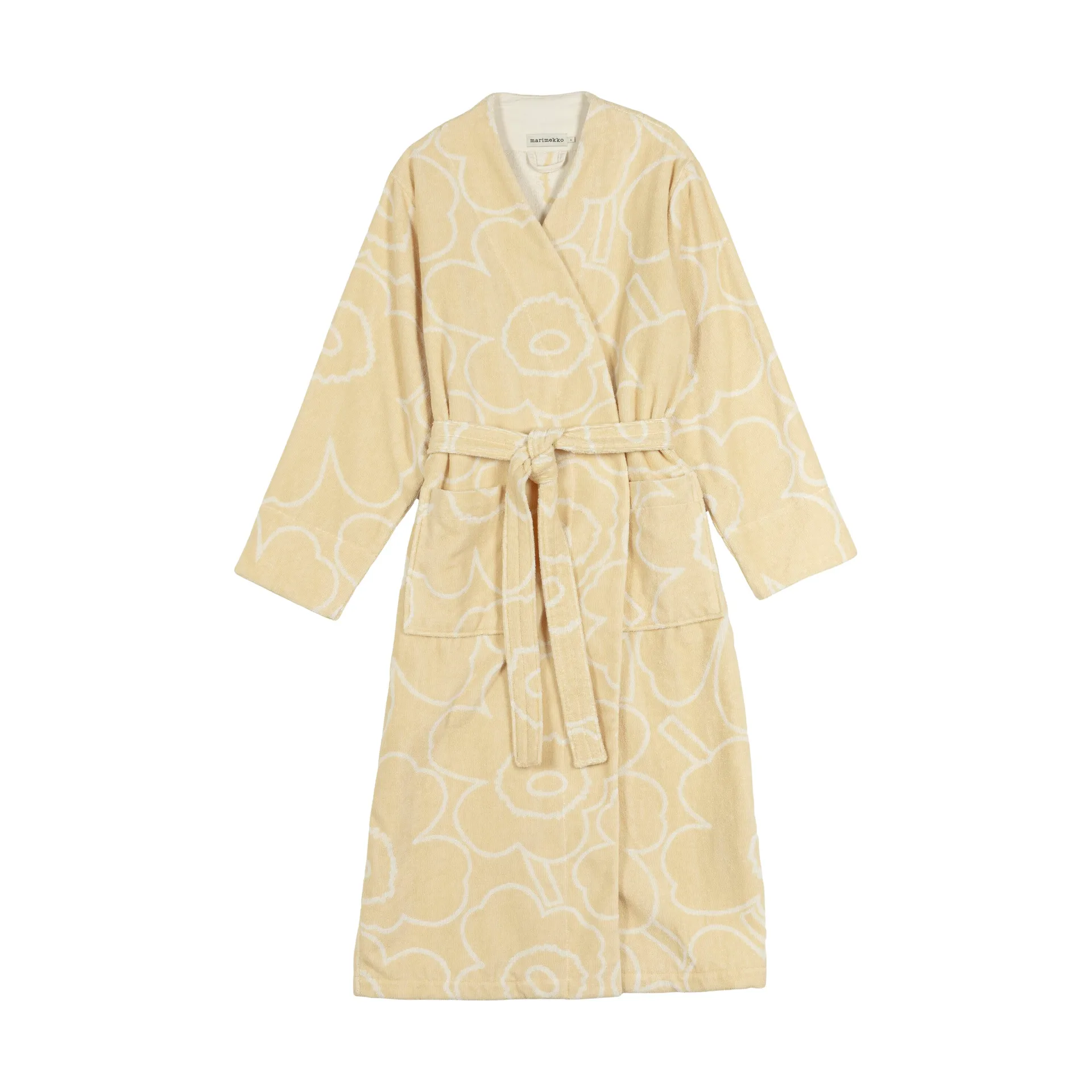 Piirto Unikko bathrobe beige, S Marimekko