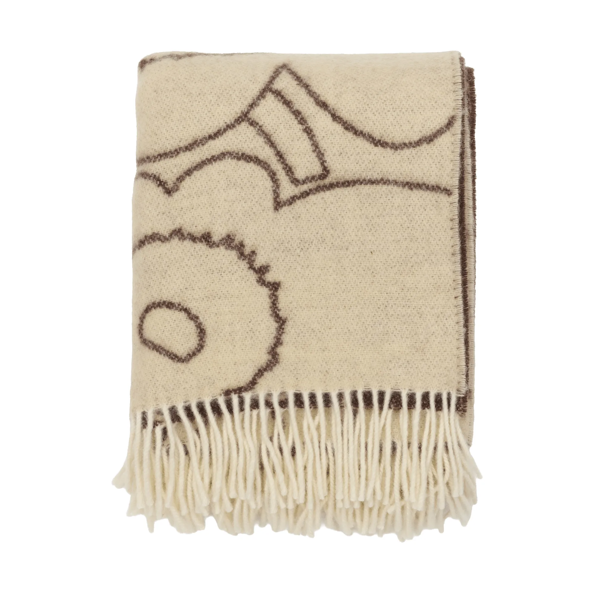 Piirto Unikko throw 130x170 cm, Off white-mole Marimekko