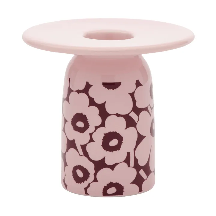 Pikkuinen Unikko candle holder - Pink-burgundy - Marimekko