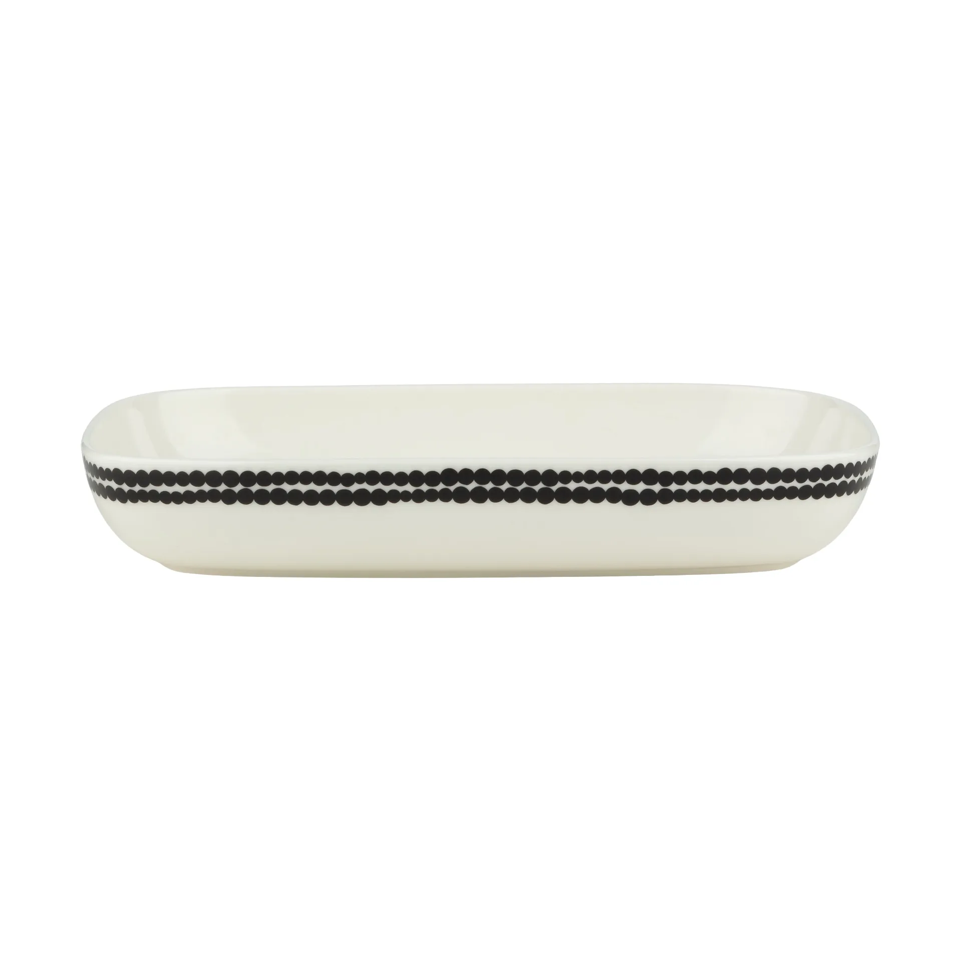 Siirtolapuutarha plate 18x25 cm, Black-white Marimekko