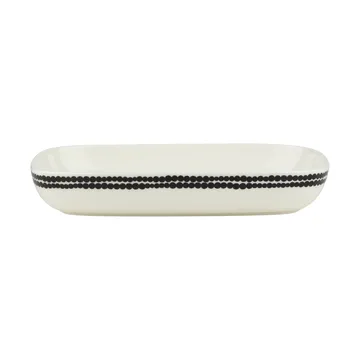 Siirtolapuutarha plate 18x25 cm - Black-white - Marimekko