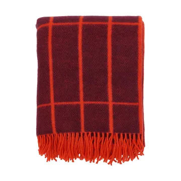 Tiiliskivi throw blanket - Plum-orange red - Marimekko