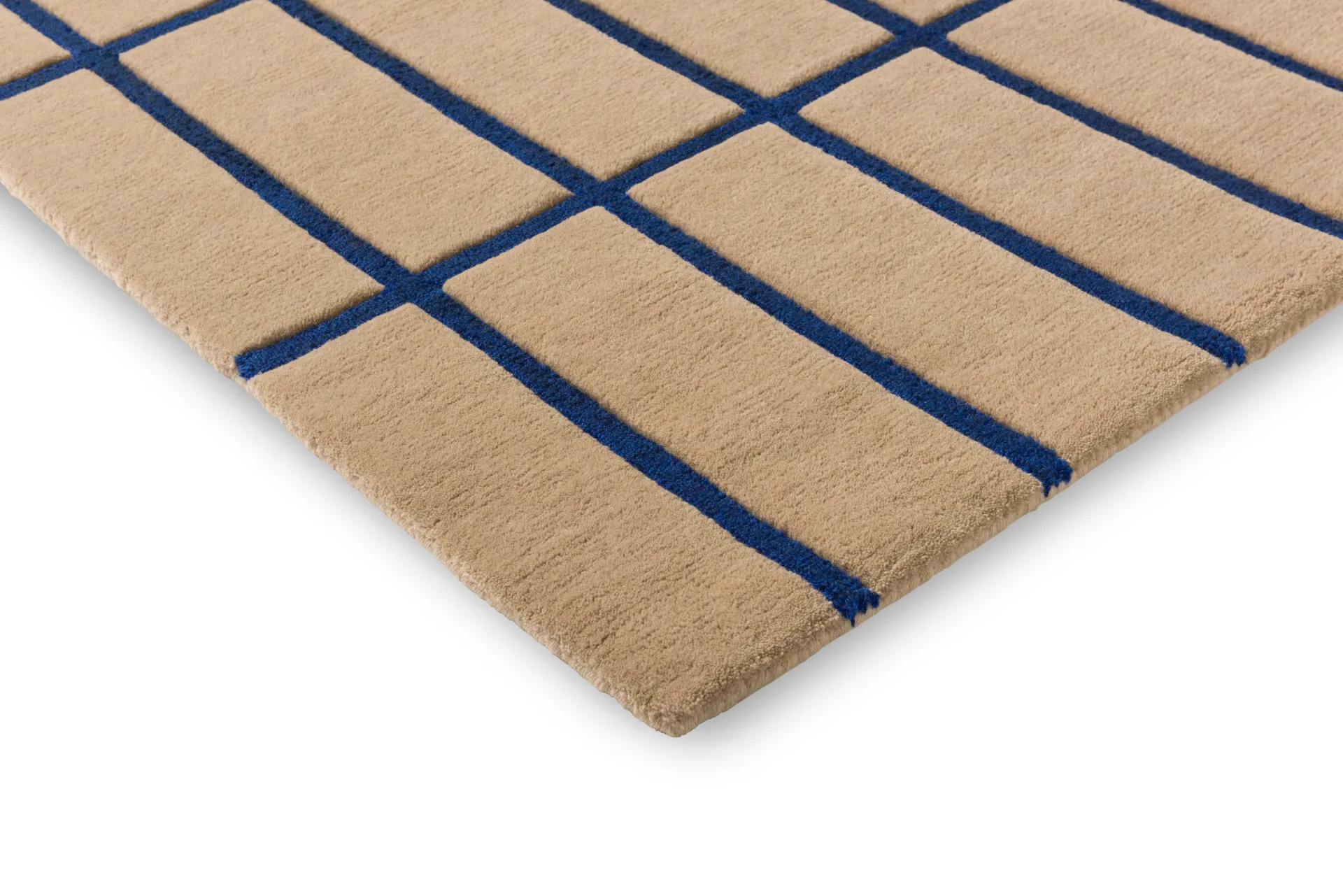 Tiiliskivi wool rug, Bright blue, 200x280 cm Marimekko