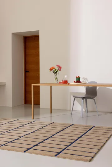 Tiiliskivi wool rug - Bright blue, 250x350 cm - Marimekko