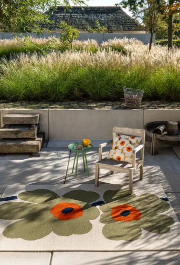 Unikko anniversary outdoor rug - Dusty green, 160x230 cm - Marimekko