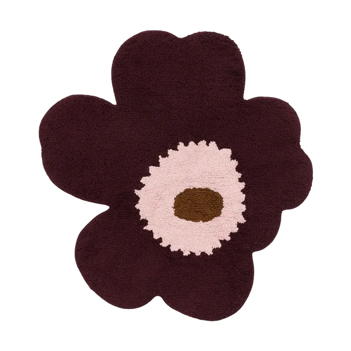 Unikko bathroom mat 73x74 cm - Plum-pink-toffee - Marimekko