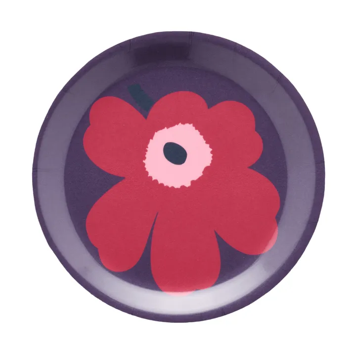 Unikko coasters - Plum-cranberry-rose, Ø11 cm - Marimekko