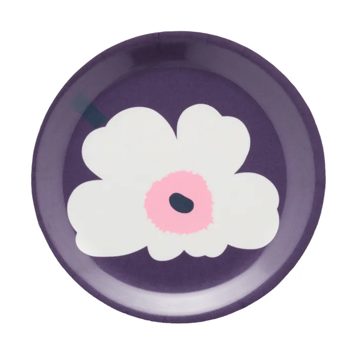 Unikko coasters - Plum-white-rose, Ø11 cm - Marimekko