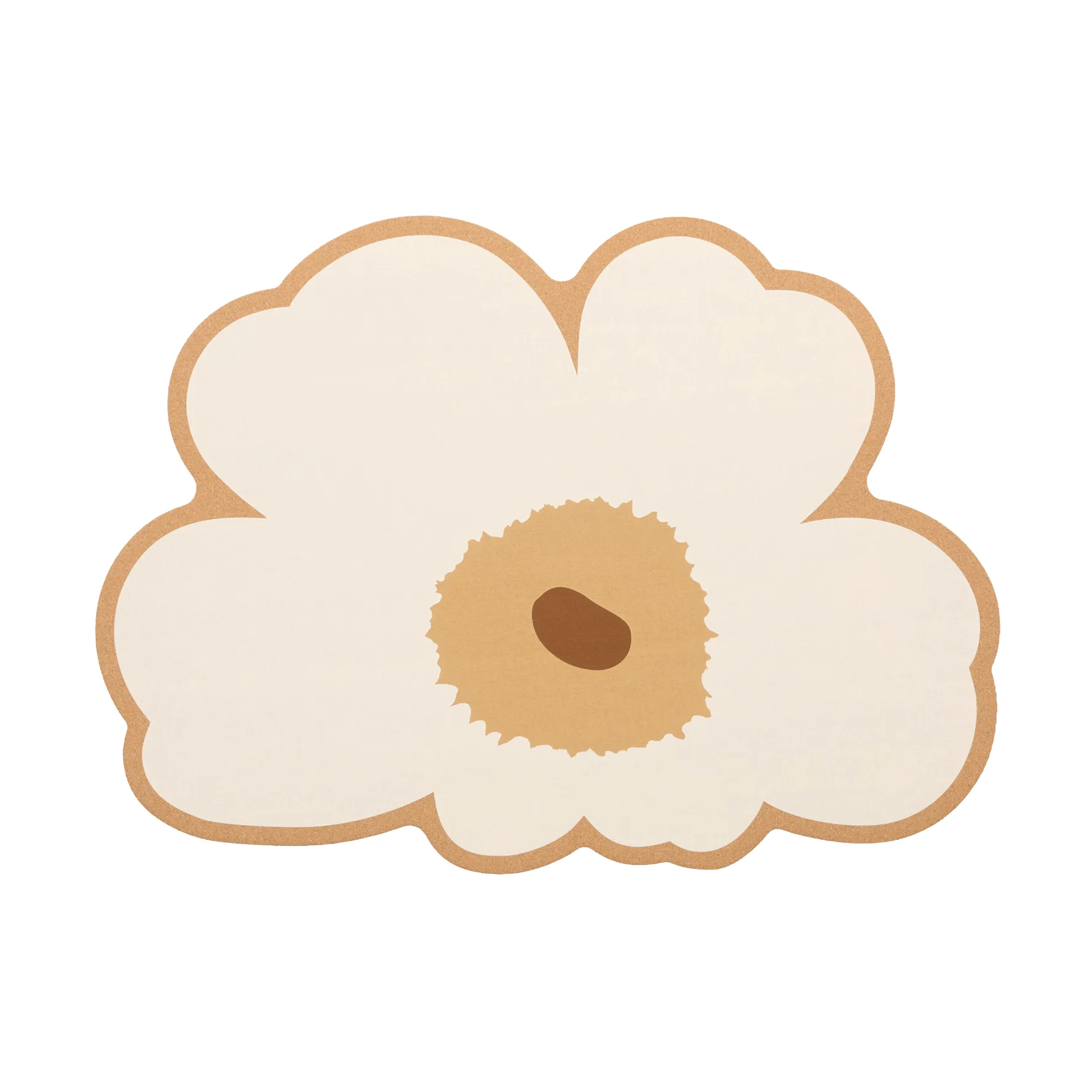 Unikko cork placemat, Cork-hay-brown Marimekko