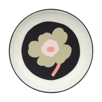 Unikko deep plate Ø20.5 cm - Off white-charcoal-sand-pink - Marimekko