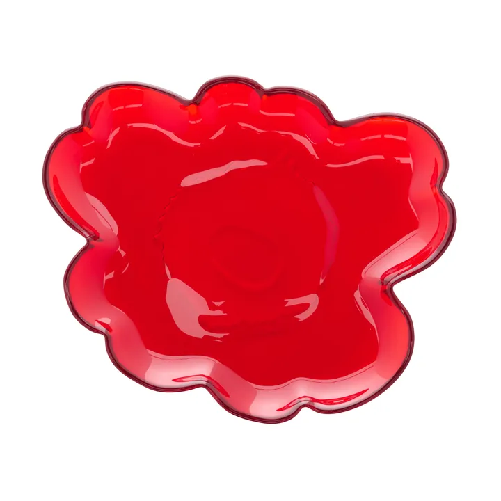 Unikko glass plate 20 cm - Red - Marimekko