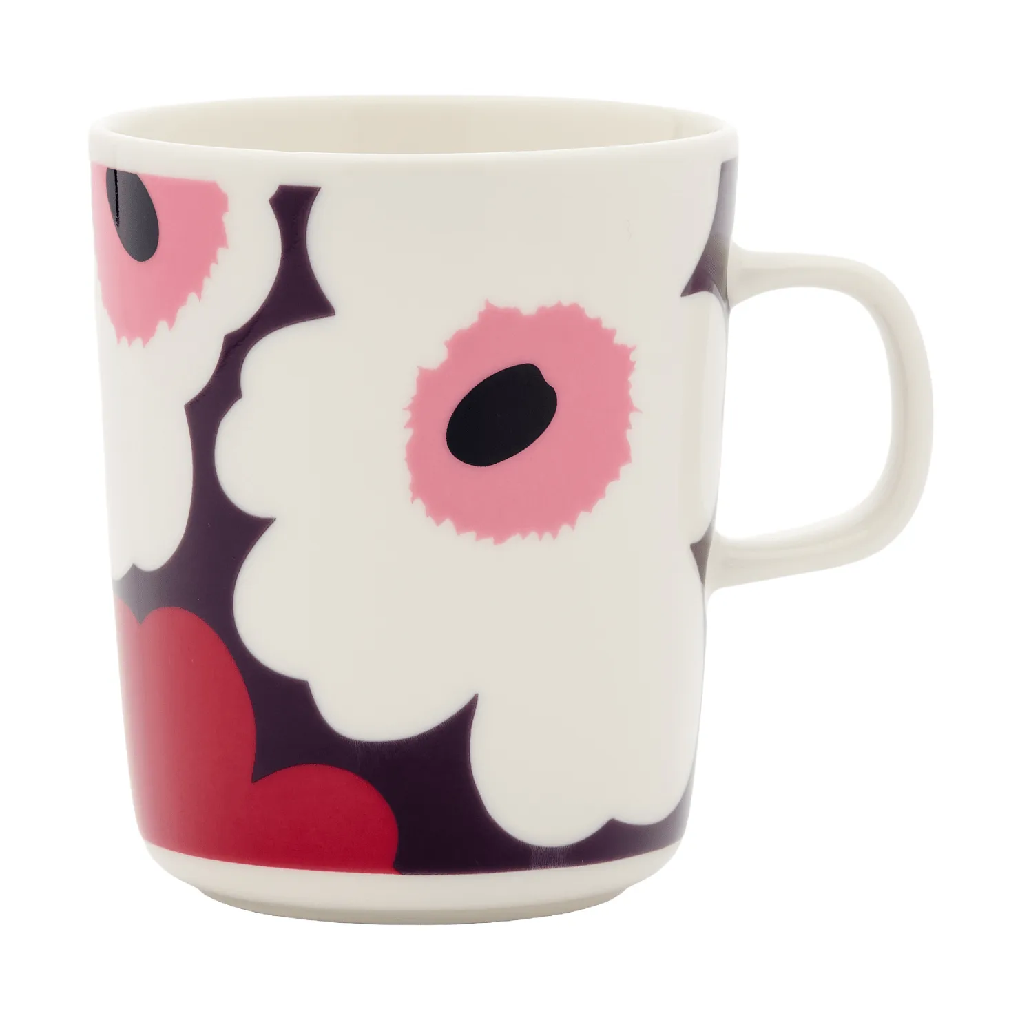Unikko mug 25 cl, White-plum-cranberry-pink Marimekko